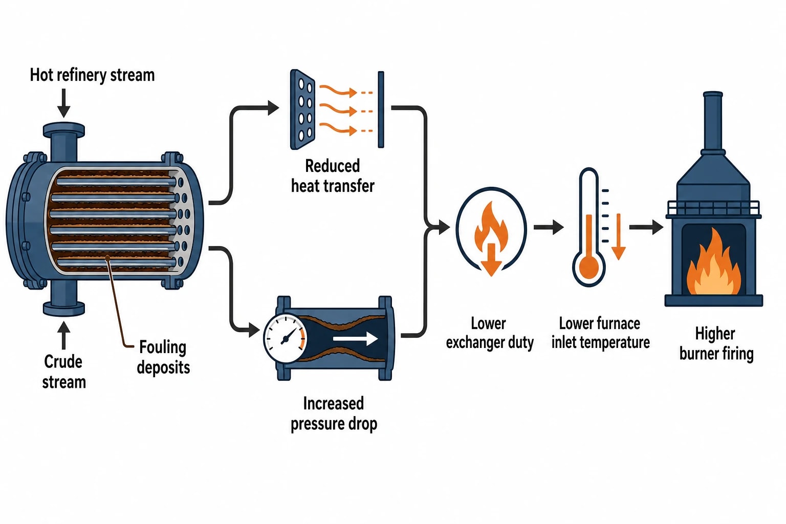 Where crude preheat trains lose heat-recovery performance