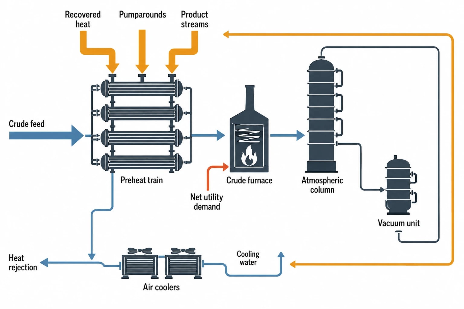 Why crude distillation unit optimisation reduces preheat demand
