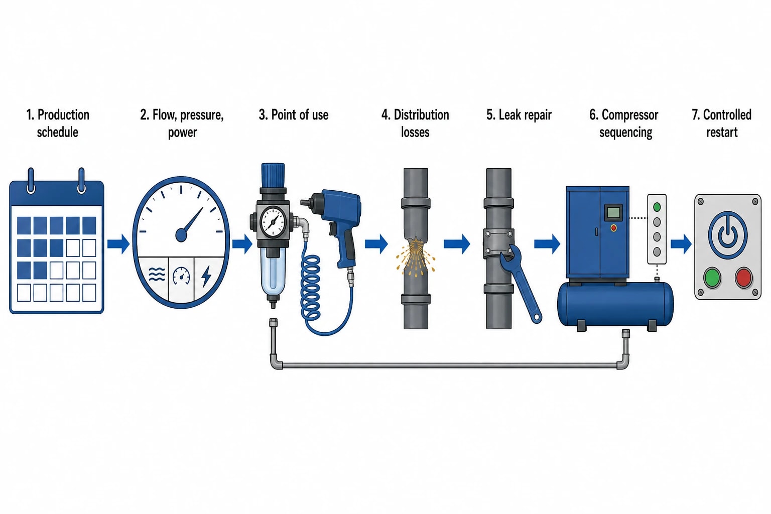 Cut Scope 2 emissions in welding, compressed air and HVAC