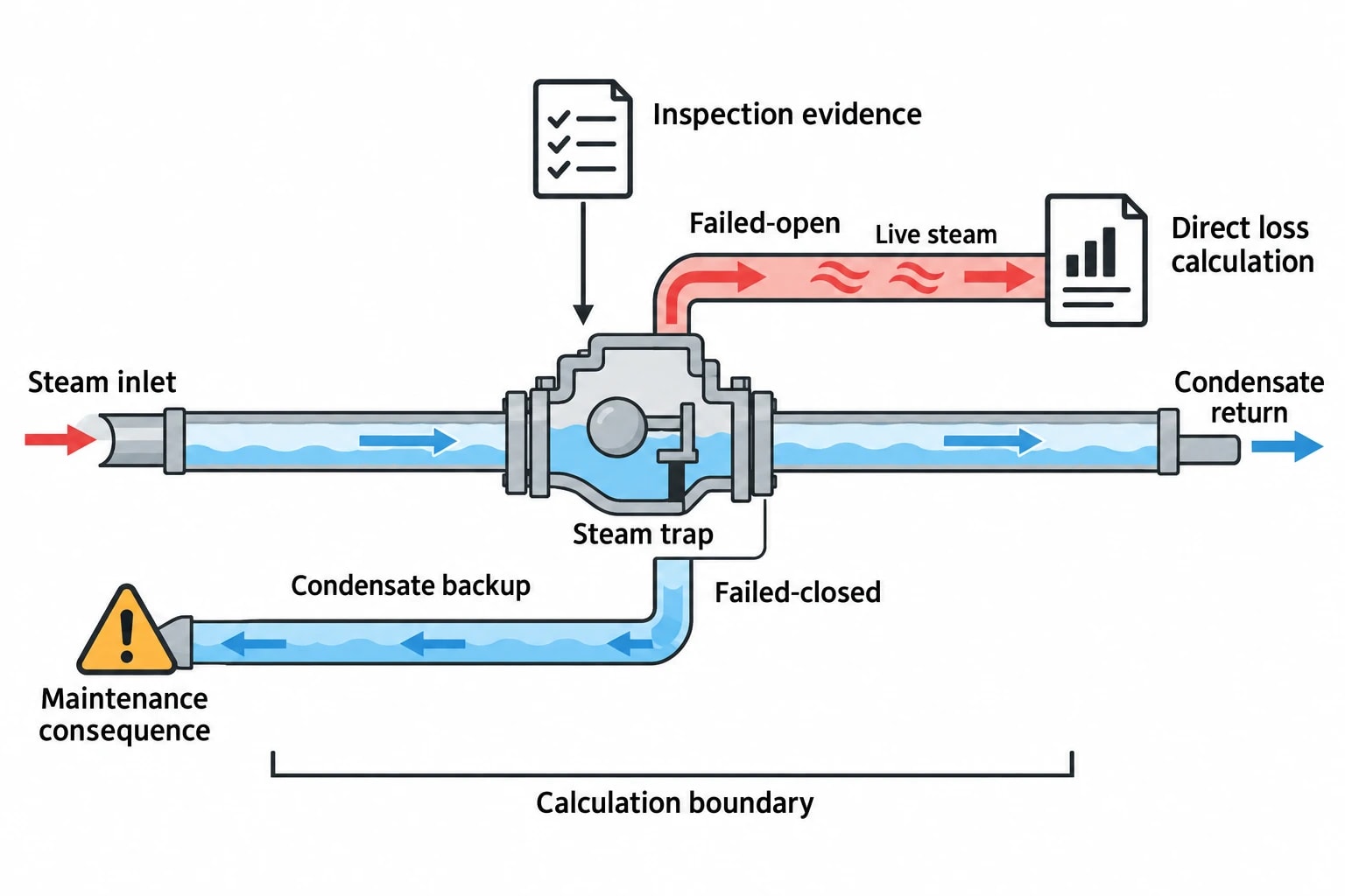 Why steam trap loss calculation methodology needs defined inputs
