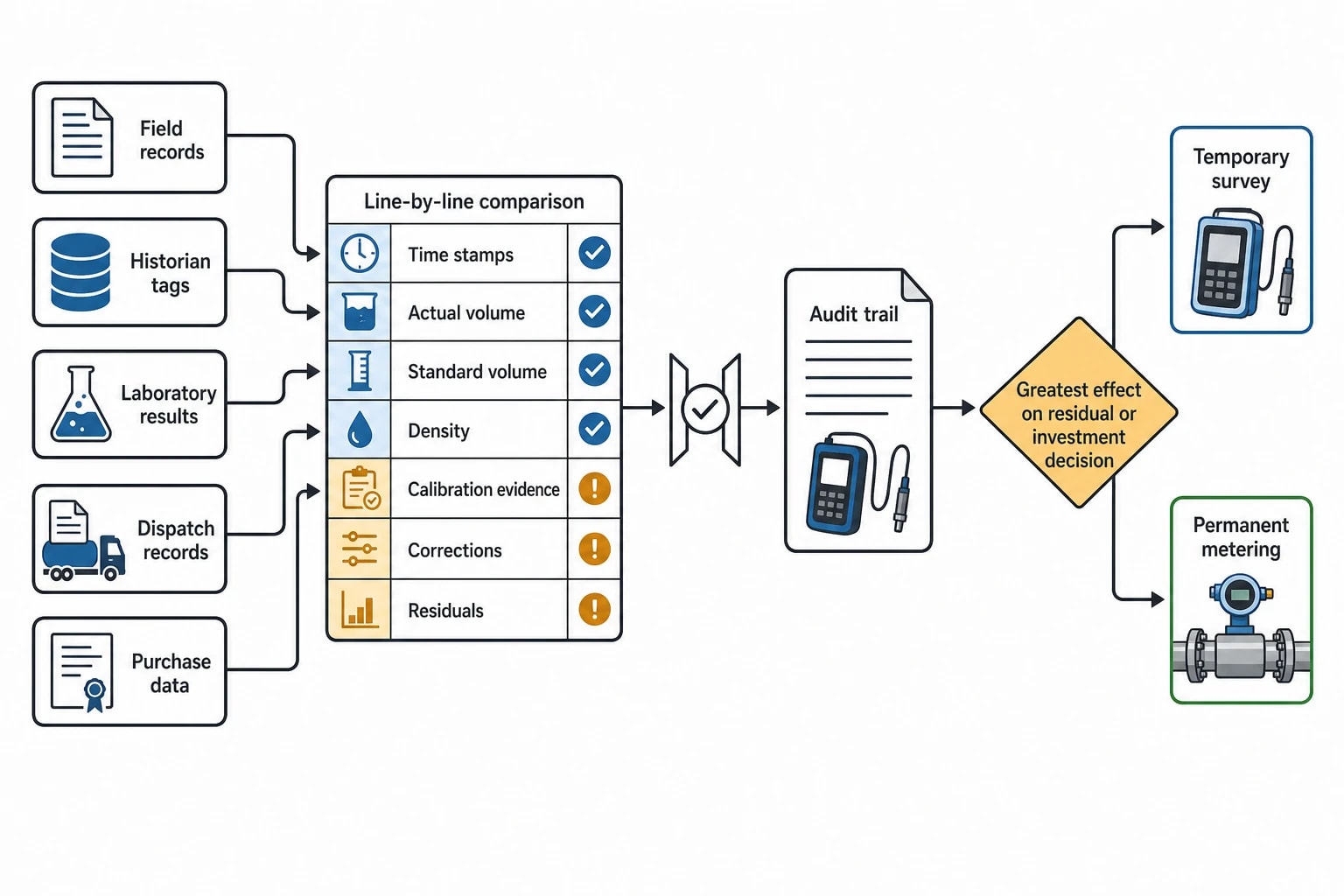 Reconcile plant data before declaring a loss