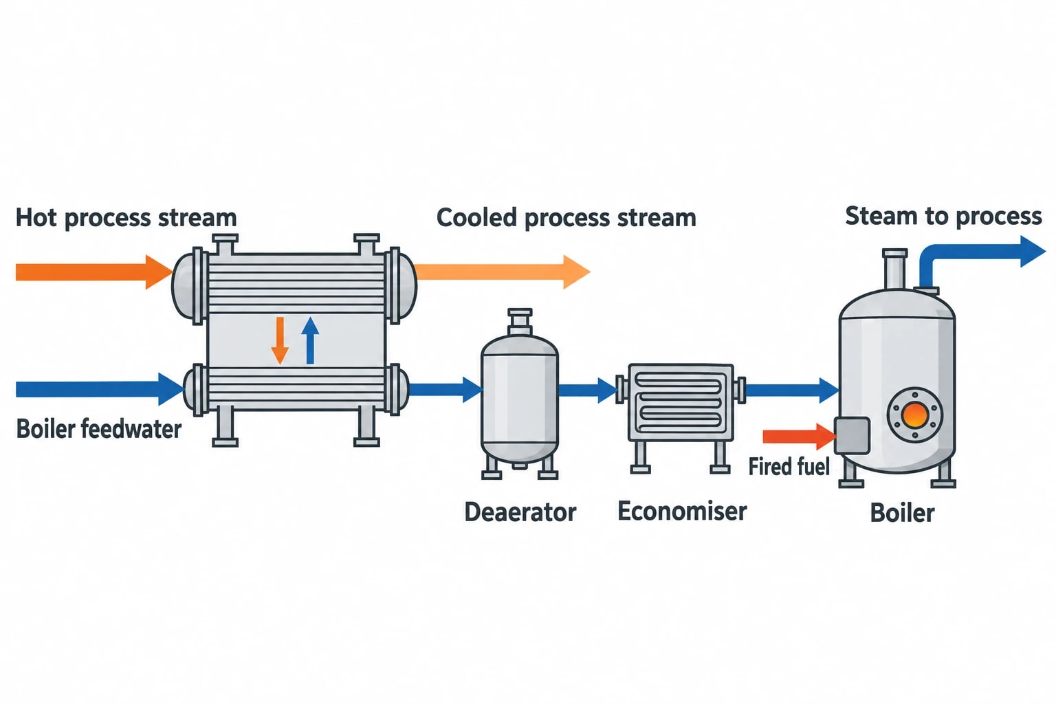 Pinch analysis opportunities that cut boiler fuel use