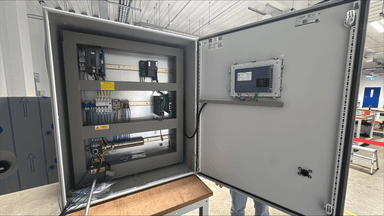 Panel internals - PLC, wiring, and communications verified