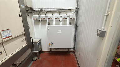 Control panel mounted and wired on site